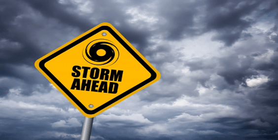 With deadly weather predictions, the U.S. dollar fell.