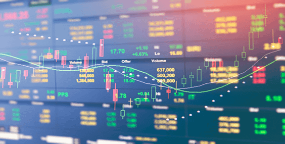 business graph and risks