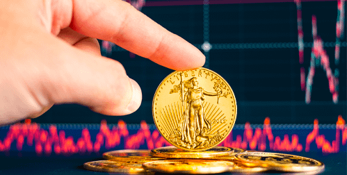 gold up stocks down