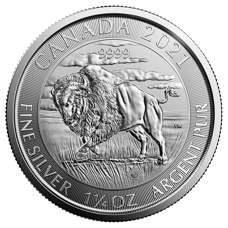 Silver Canadian Buffalo 1.25oz (Rev)