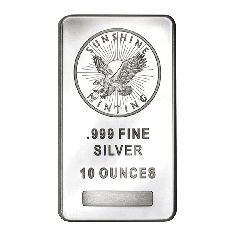 American Silver Bar 10 oz (Front)