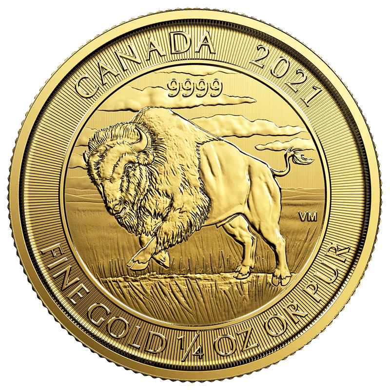 Gold Canadian Buffalo 0.25oz (Rev)