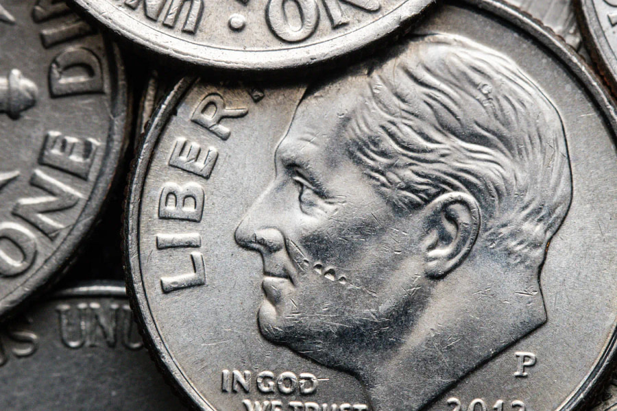 Silver Dimes by Year