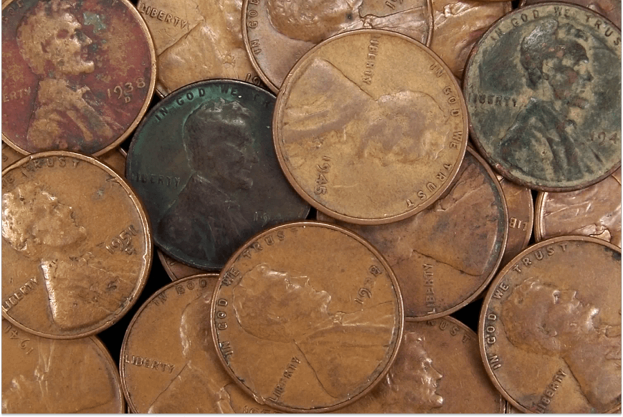 Vintage USA Wheat Pennies